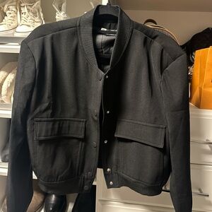 Black bomber jacket